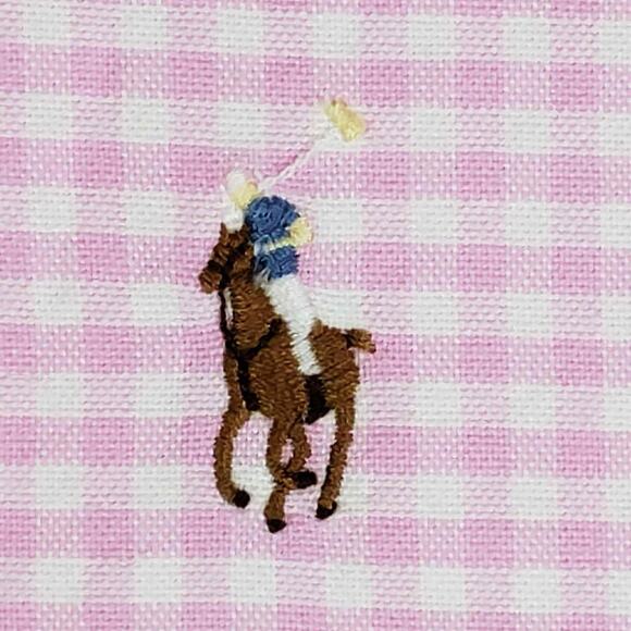 Polo Ralph Lauren Shirt Oxford Mens Size Medium M Pink Plaid Button Down SS - Picture 4 of 9